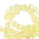 Top Facet kralen 4mm rond Yellow flash-pearl shine coating